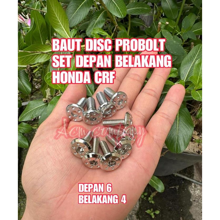Stok Baru BAUT BAUD DISC / CAKRAM / PIRINGAN BUAT HONDA CRF 150 - SET DEPAN BELAKANG MODEL PROBOLT
