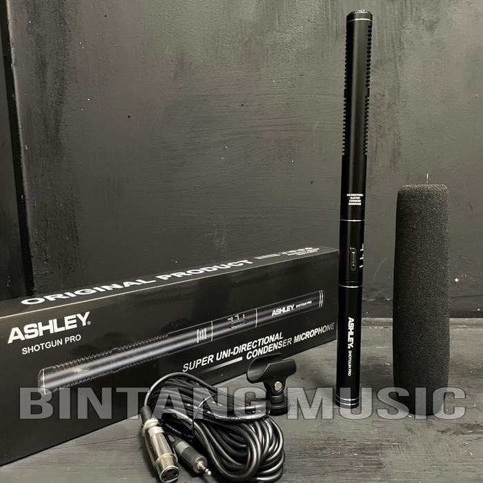 MIC KABEL CONDENSER ASHLEY SHOTGUN PRO ORIGINAL CONDENSOR MICROPHONE
