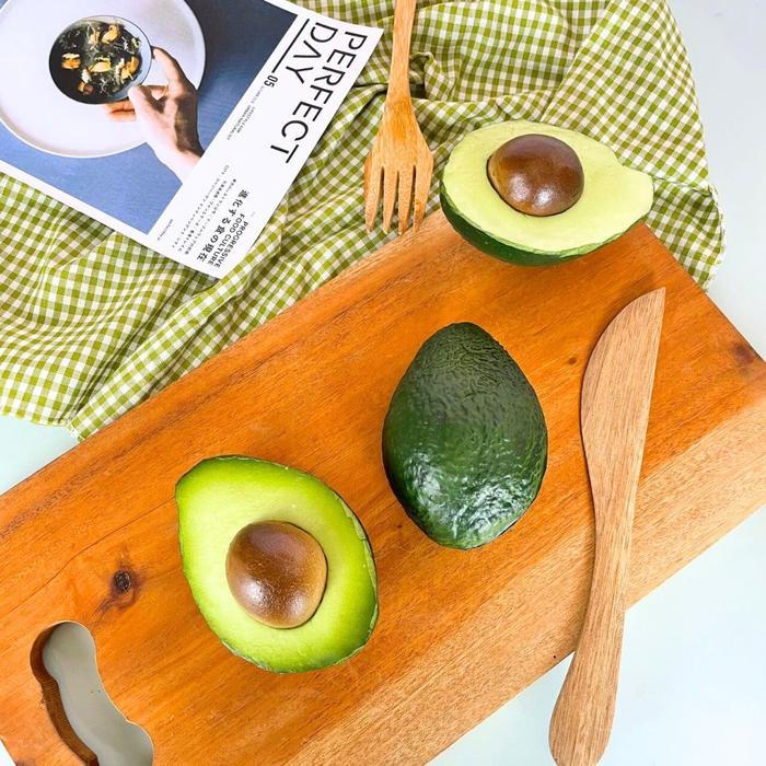 Stok Baru IMPODIO Avocado Artificial Dekorasi Properti Foto - Buah Alpukat Palsu