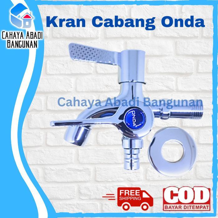 Kran Air Cabang 2 Shower Mesin Cuci Onda K-Tul 1/2"