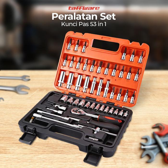 Peralatan Set Kunci Pas 53 In 1 Hand Tools Alat Reparasi Mobil Motor Professional Tools