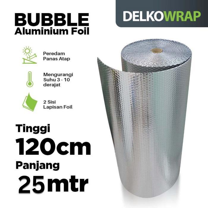Bubble Alumunium Foil 120cm x 25m buble Foil Peredam Panas Atap