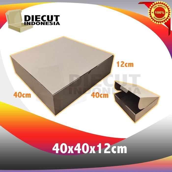 "New" kardus box pizza karton diecut uk 40x40x12