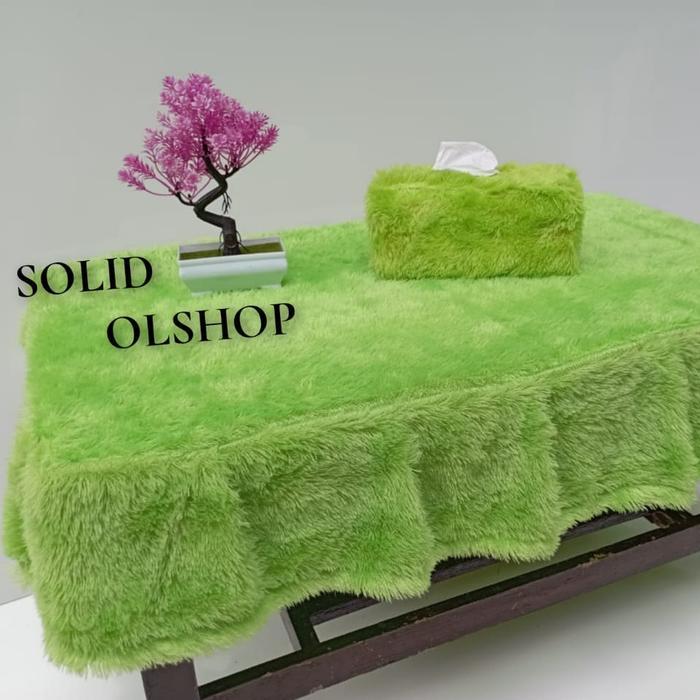 "New" Promo Taplak rumbai +sarung tissue/Taplak Rumbai ruang tamu/Taplak Rumbai mewah taplak meja