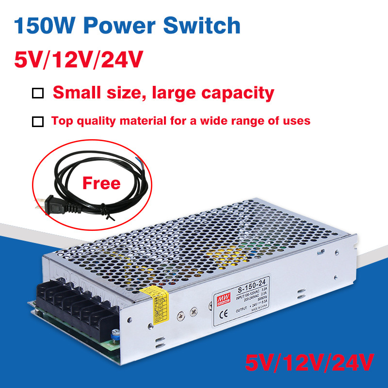 SWITCHING POWER SUPPLY DC 5V 12V 24V 150W LIGHT TRANSFORMER AC 100-240V POWER ADAPTER SMPS FOR LED