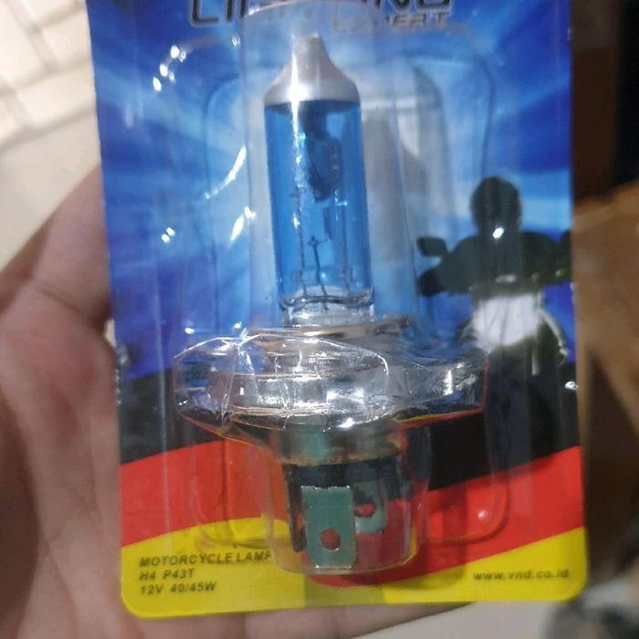 Halogen Bulb H4 40W 45W Lampu Biru Mobil Agya Brio Kijang Yaris Ayla Termurah Langka