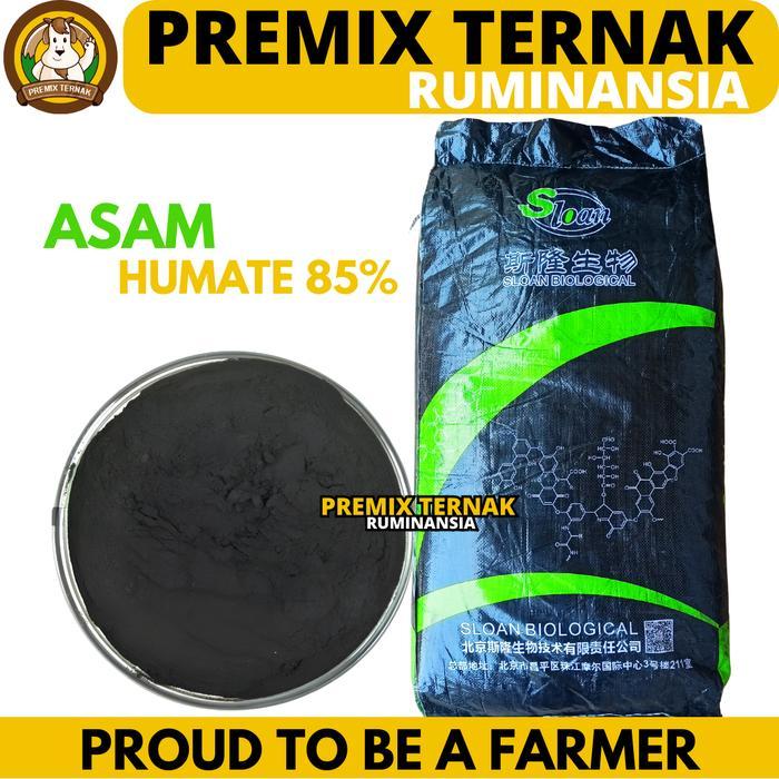 ASAM HUMAT 25 KG 85% SLOAN (1 SAK HITAM) - Sodium Humate 25 kg - Humic Acid 25 kg - Sodium Humat -