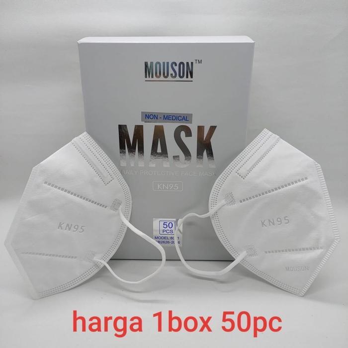 Promo MASKER MOUSON KF95 WHITE / PUTIH ORIGINAL ISI 50 PCS