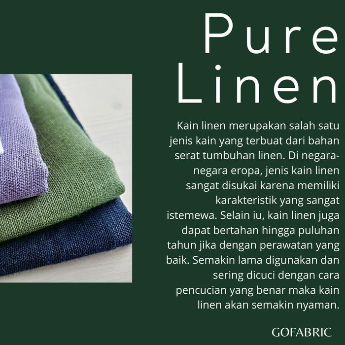 "New" Kain Linen Kain Pure Linen Kain Linen Polos Bahan Linen