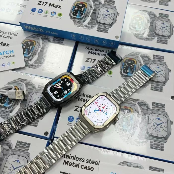 Jam Tangan Pintar Z17 Max Pria Wanita Panggilan Bluetooth Detak Jantung Tekanan Darah Oksigen Darah