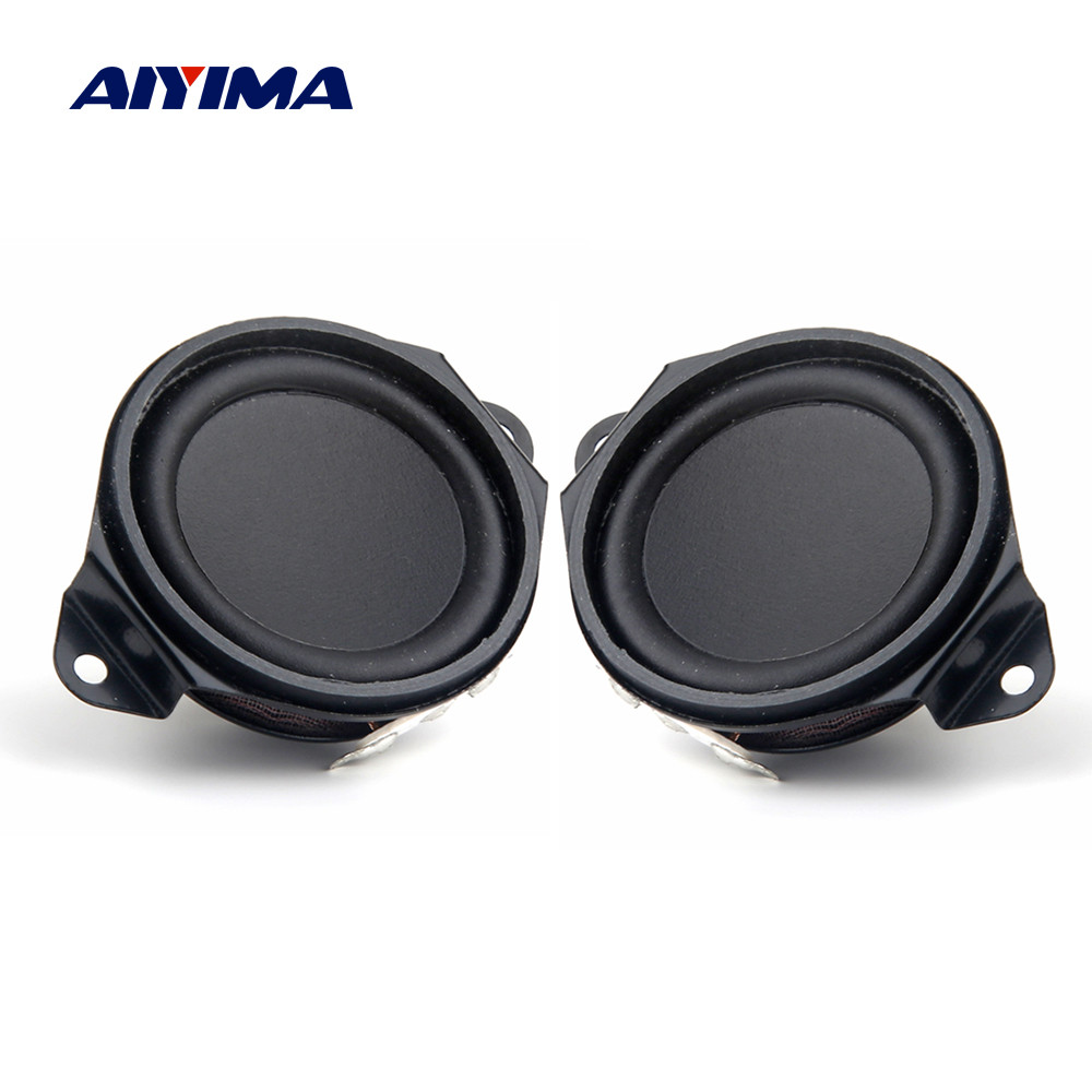 AIYIMA 2Pcs 1.5 Inch Portable Audio Full Range Speaker 8 Ohm 5-10W 40MM Cross Feet Subwoofer DIY