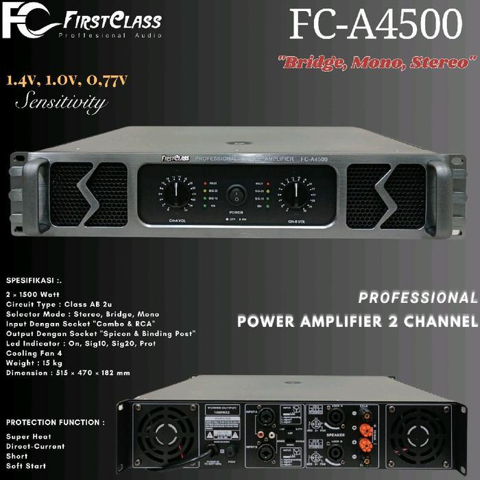 Professional Power Amplifier FirstClass FCA 4500 Class AB | Power ampli FC A4500 Dengan Soft Start 1