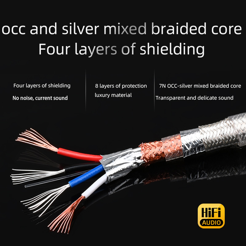 Hifi Upgrade USB Audio Cable Type A to Type B, A-C,C-B, C-C USB Cable OCC Shielded Audio Cable for