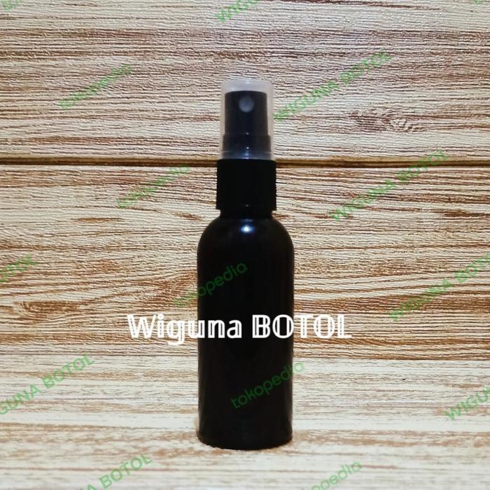 botol spray 60ml hitam / botol PET 60ml spray black (HITAM)