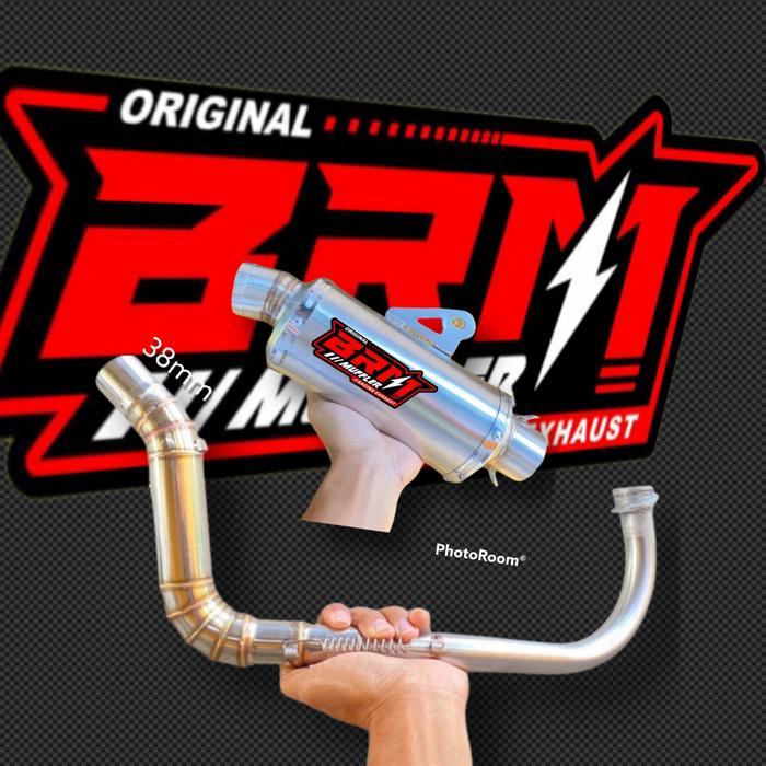 Knalpot Racing Brm Oval Original Beat Karbu Beat Fi