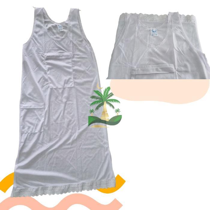 "New" DALAMAN GAMIS KAOS HAJI WANITA ADA KANTONG SAKU DEPAN KAOS / PERLENGKAPAN HAJI UMROH LONG