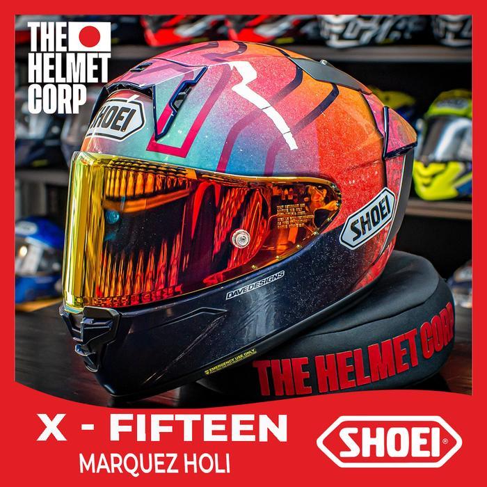 DISKON SHOEI X-FIFTEEN MARQUEZ HOLI FULL FACE HELMET SHOEI READY STOCK