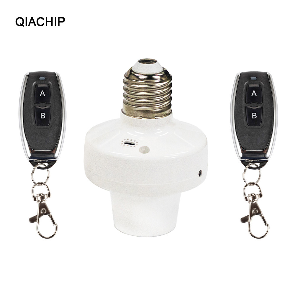 QIACHIP Wireless Smart Light Bulbs Adapter AC110V 220V E27 Lamp