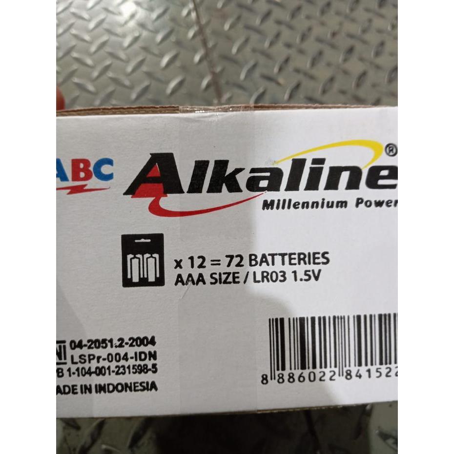 [12 PCS] BATERAI AAA ABC ALKALINE 6PCS BATTERY AAA 4+2 KOTAKAN