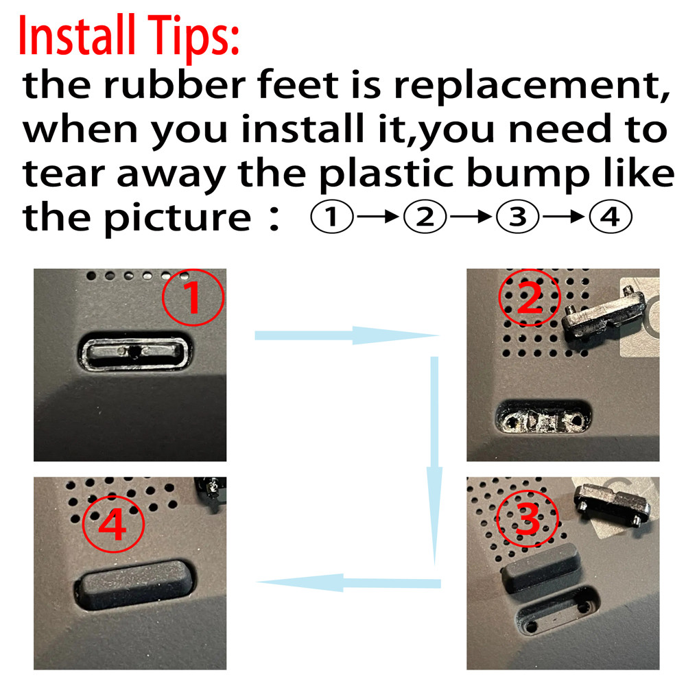 4pcs/Set New Bottom Case Cover Rubber Feet Replacement For Lenovo Thinkpad X1 Nano Gen1 Gen2 Gen3