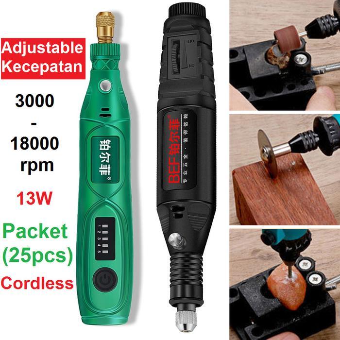 Krisbow Modern - Bor Mini 12V Dc Rpm Mini Drill Electric Engraver Grinder Gerinda Electrik Listrik