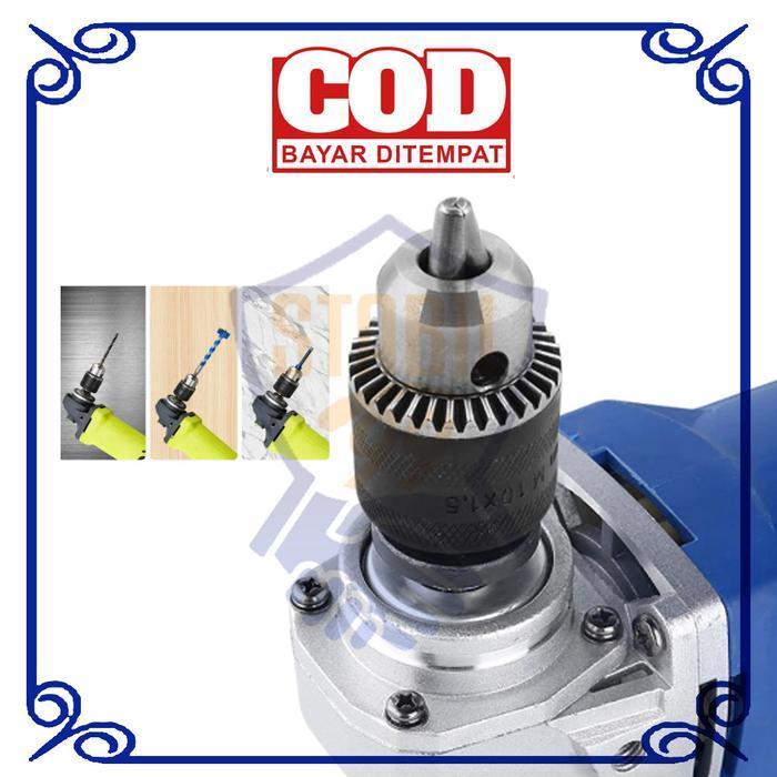 Krisbow Modern - Kepala Cuk Chuck Adaptor Mesin Gerinda Listrik Jadi Bor Drat 10Mm