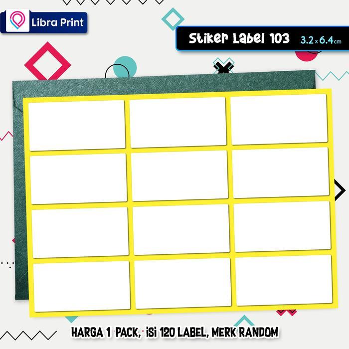 "New" Cetak Stiker Label 103 Label Nama Undangan Motif