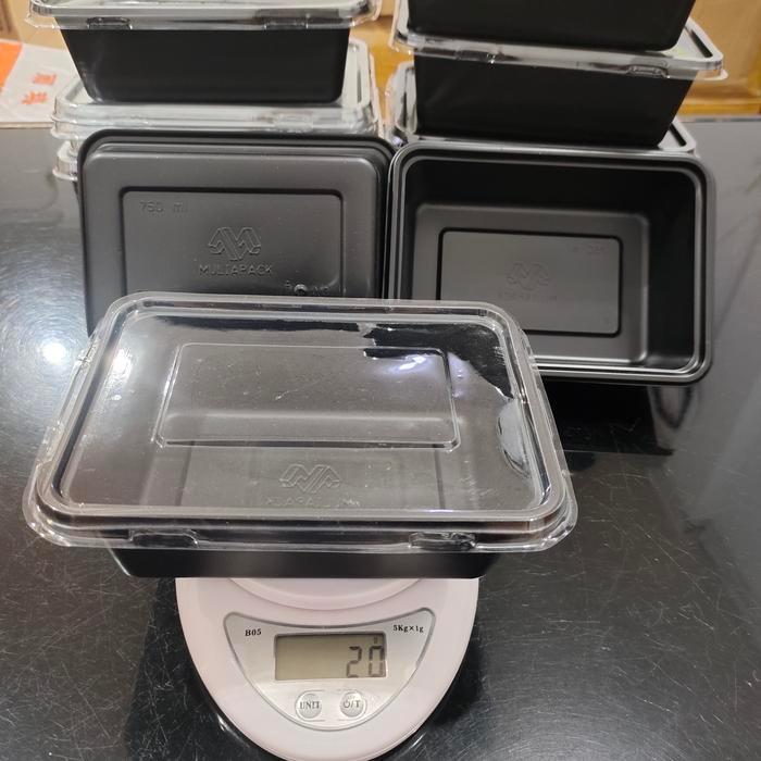 Mika Bento Thinwall 750ml +Tutup @25 / Kotak Makan Plastik Tanpa Sekat