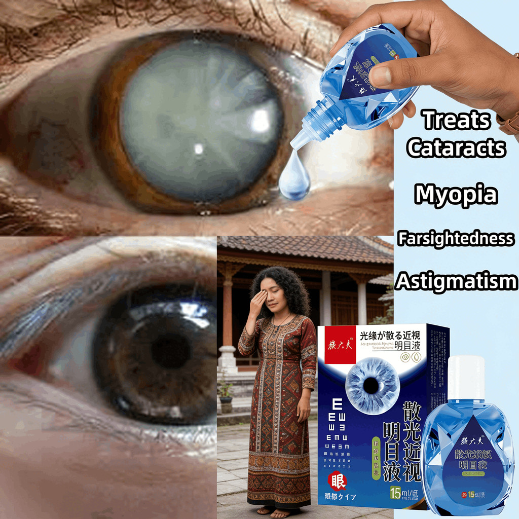 3PCS Advanced Eye Care Brightening Liquid Moisturizing Eye Drops for Catarat Relief Mata Kering dan 