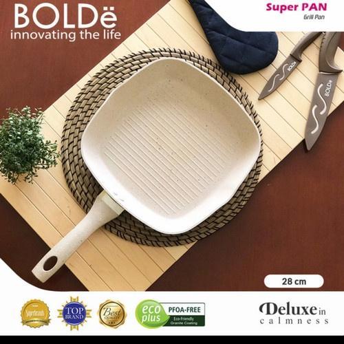 BOLDe SUPER GRILL PAN 28 CM PINK GRANIT SERRIES ANTI LENGKET