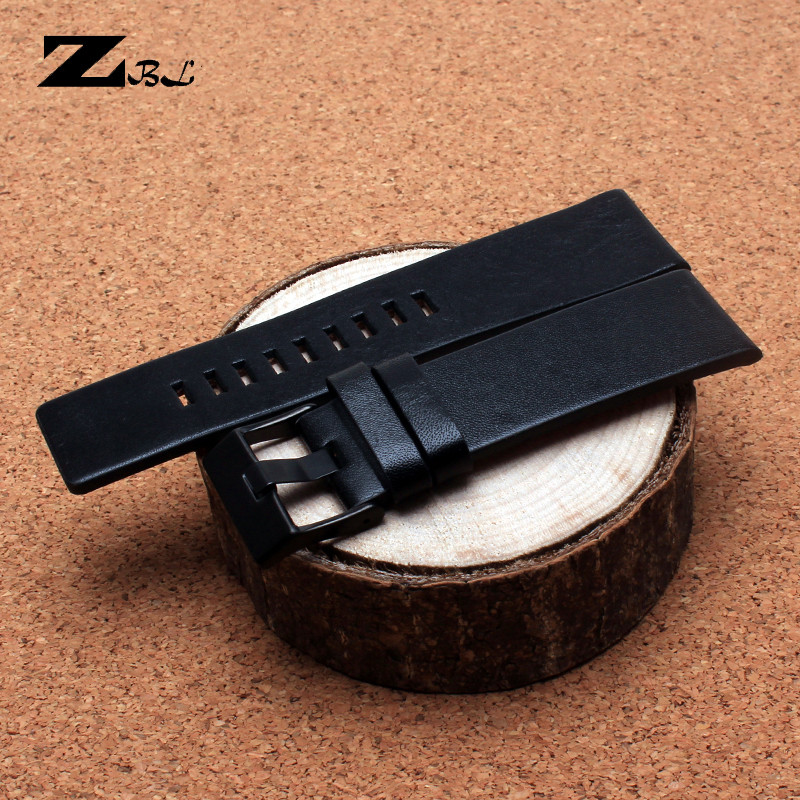 26MM 28MM 30MM 32MM Soft Calf Leather Strap Striped Watch Band for Diesel DZ4323 7333 Watch Strap