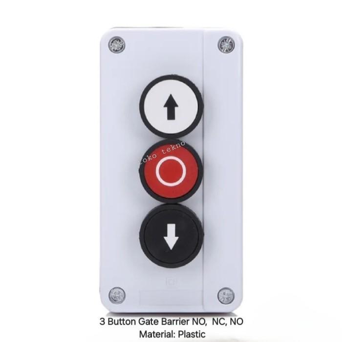 3 Holes Control Switch Push Button Box NO-NO- NO / NO-NC-NO