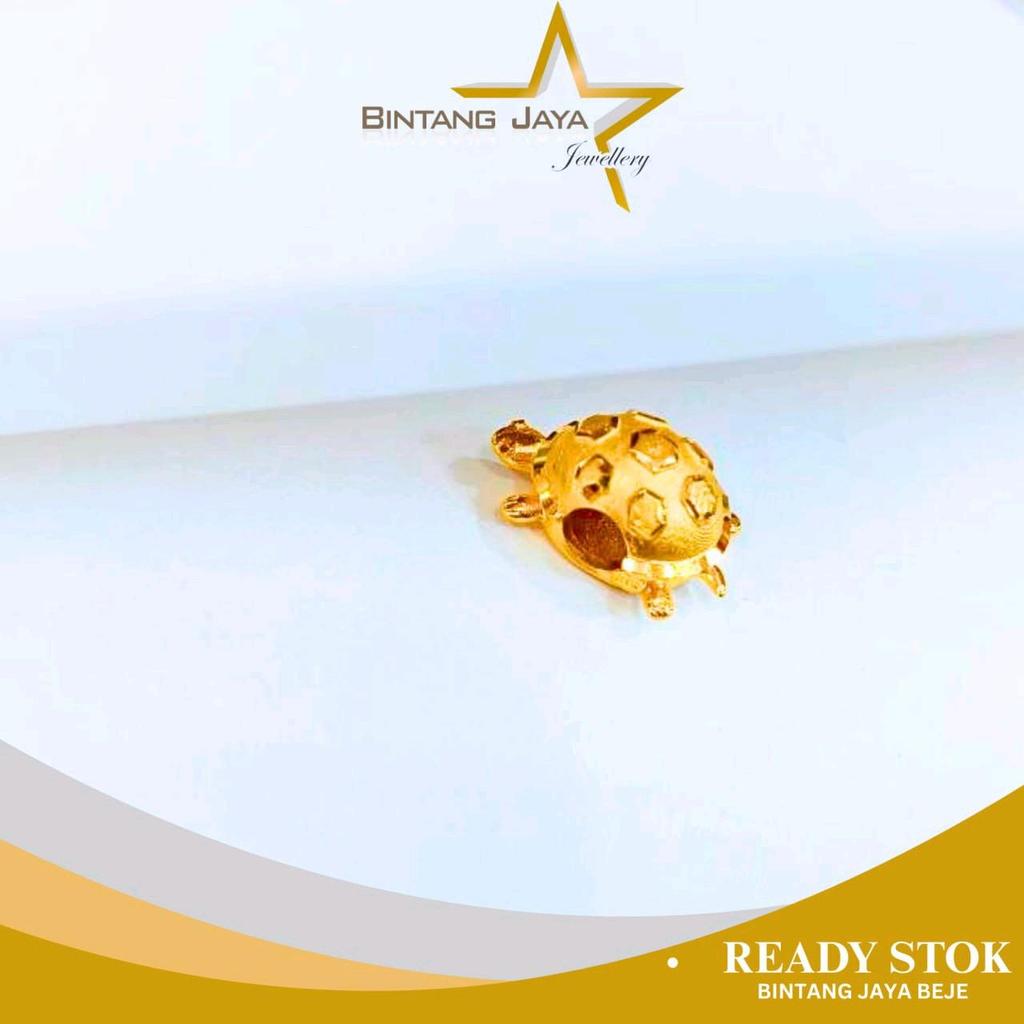 Liontin  Emas Asli Kura Kura Doft Kuning - Kadar 16K - Berat 1,2gr (TMG)