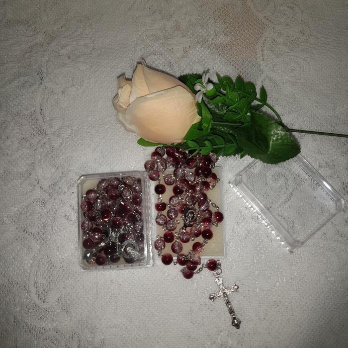 Rosario Batu Warna ( Coklat ) Promo 0326R11