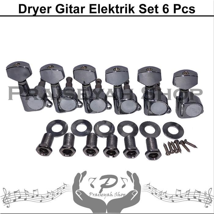 Dryer Gitar Elektrik Sejajar Full Set Pemutar Senar Gitar Listrik