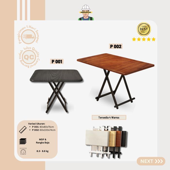 MEJA LIPAT PORTABLE/MEJA MAKAN PORTABLE/MEJA LIPAT BESI