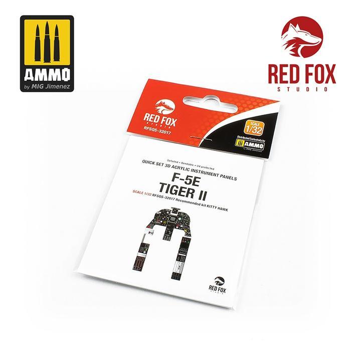 RFSQS-32017 Red Fox 1/32 : F-5E Tiger II (for Kitty Hawk kit) - Quick Set 3D Instrument Panel.