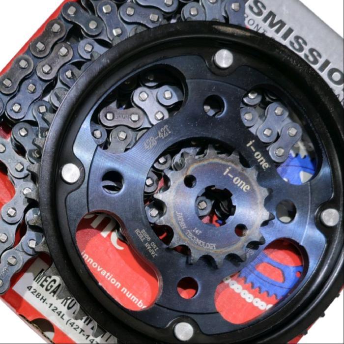 Grosir Paket Gear Set Supra Gtr 150/Gir Paket Rantai Supra Gtr 150/Gigi Tarik Supra Gtr 150 Ukuran