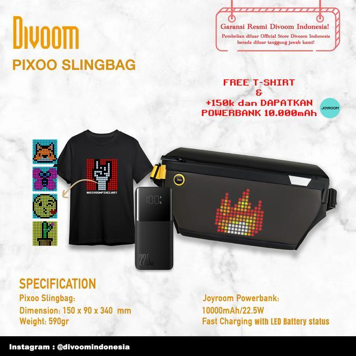 Divoom Sling Bag Pixel Art Led Daypack