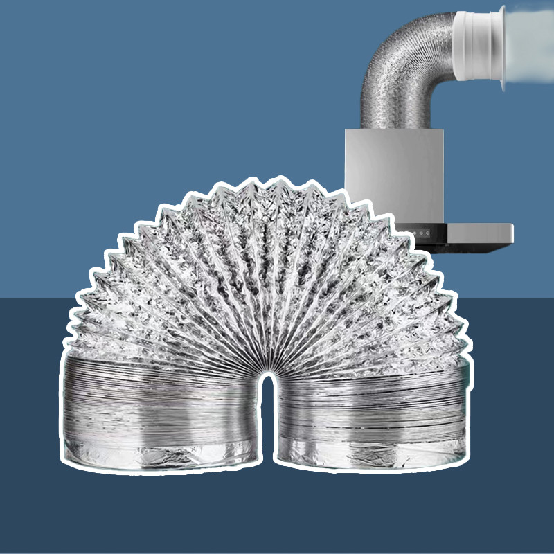 Flexible Dryer Vent Exhaust Duct Hose Aluminum Foil Ducting Kit Insulated Air Ducting Ventilation