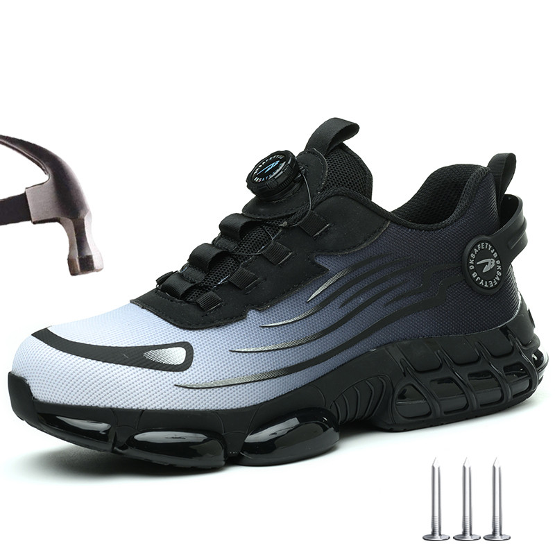 Size 47 48 Safety Shoes Men Steel Toe Work Shoes Anti smash Anti puncture Safety Boots Security