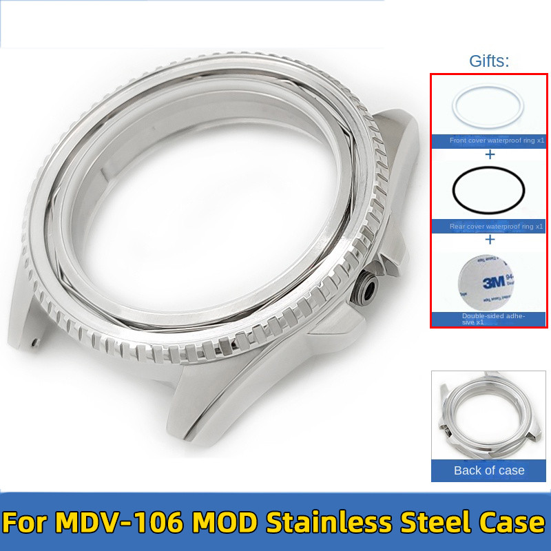 Mdv-106 Case Mdv106 Stainless Steel Bezel For Casio Marlin Mdv-106 Repair Replace Watch Accessories