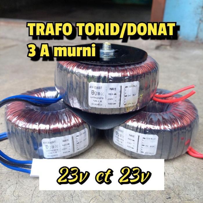TRAFO TRAVO TOROID/DONAT 3A MURNI 22v ct 22v terlaris