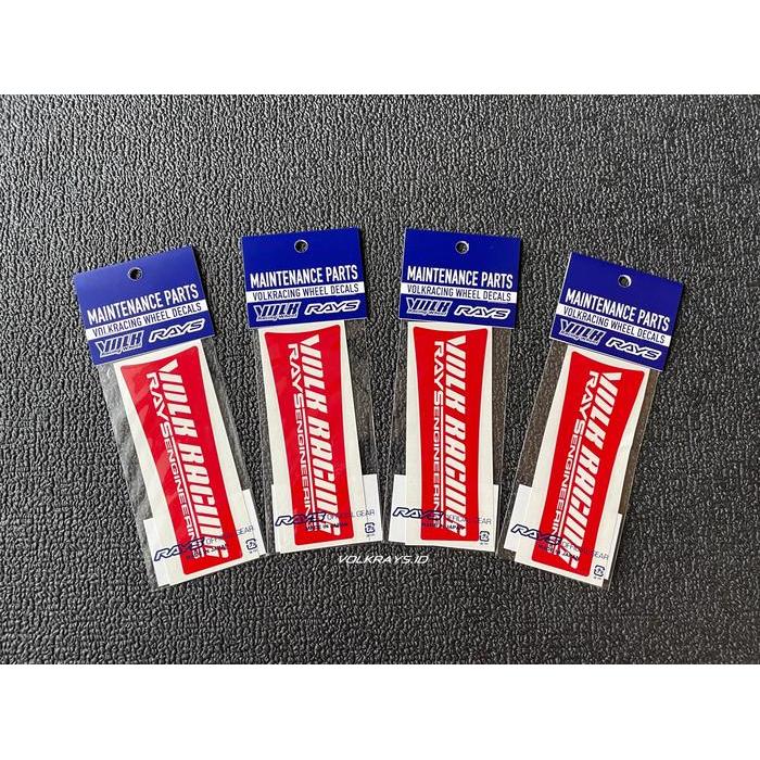 Rays Volk Racing TE37 SL Repair Sticker Red Original Japan (4 set)