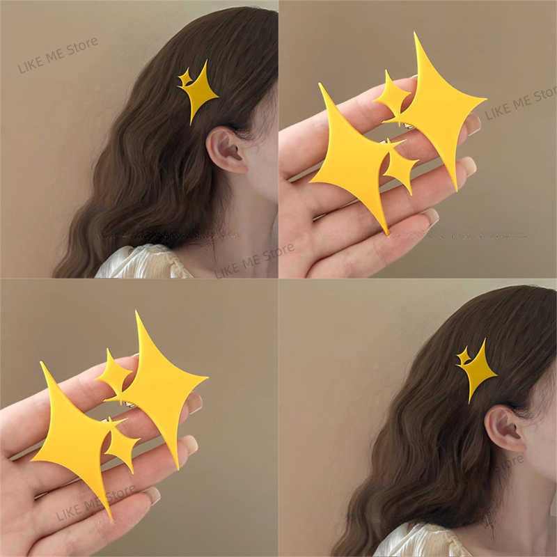 Sweet Cartoon Star Hairpins For Women Revue Starlight Kagura Hikari Cosplay Star Hair Cli Headwear
