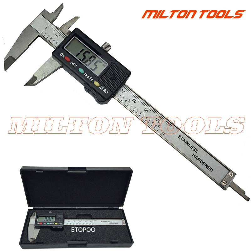 BEST 100mm 4" Digital CALIPER VERNIER GAUGE MICROMETER 0-100mm carbonn steel vernier caliper carbon 