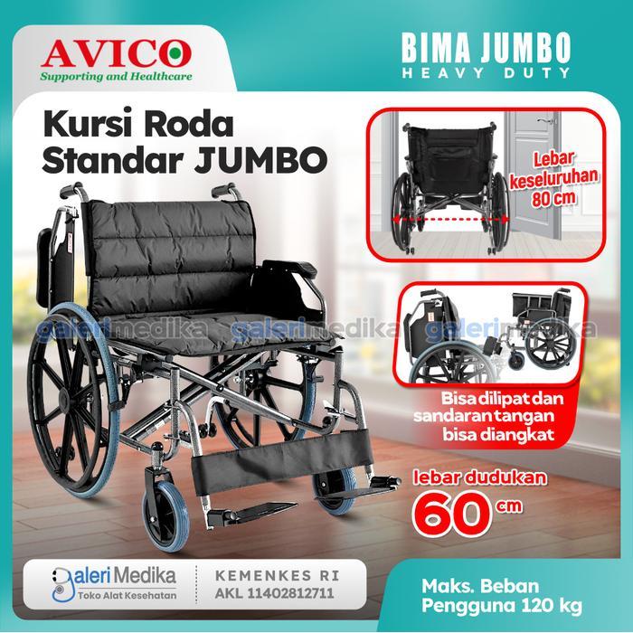 Ready Kursi Roda Jumbo - Avico Bima Kursi Roda Standard