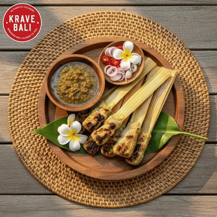 Sate Lilit Ikan Mercusuar 10 tusuk & Sambal Bali Asli - Krave Bali