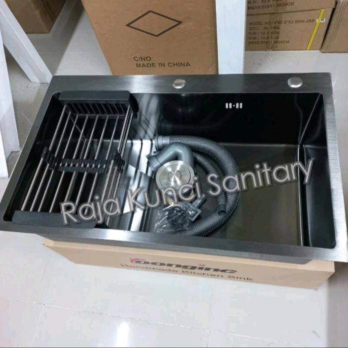 Kitchen Sink 8050 Hitam/Black/Stainless 304/Bak Cuci Piring