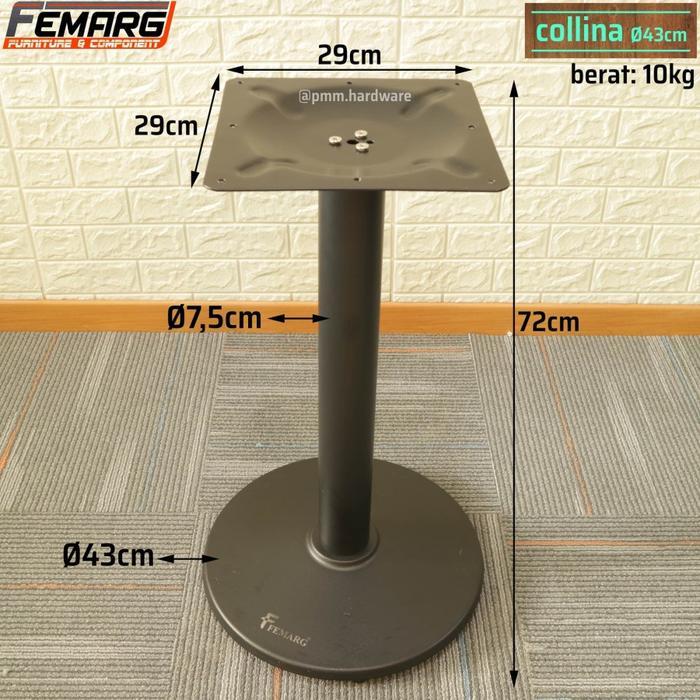 Kaki Meja Cafe Femarg Collina D 43 Kaki Meja Restauran Bulat Besi